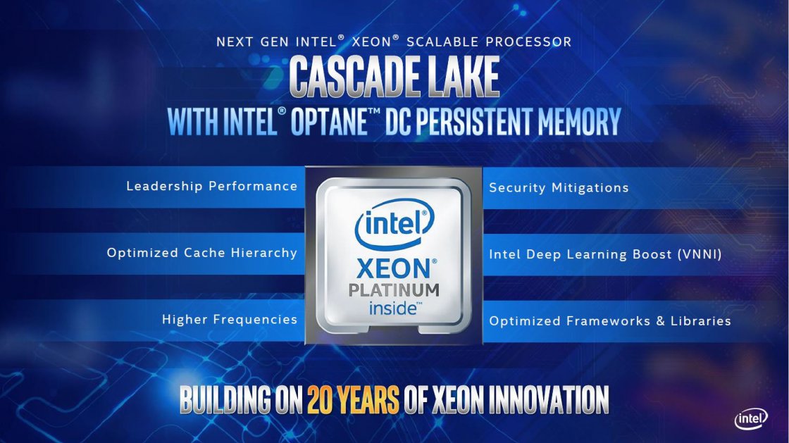 اینتل با زئون های جدید E-2100 و Cascade Lake به رقابت با AMD رفت