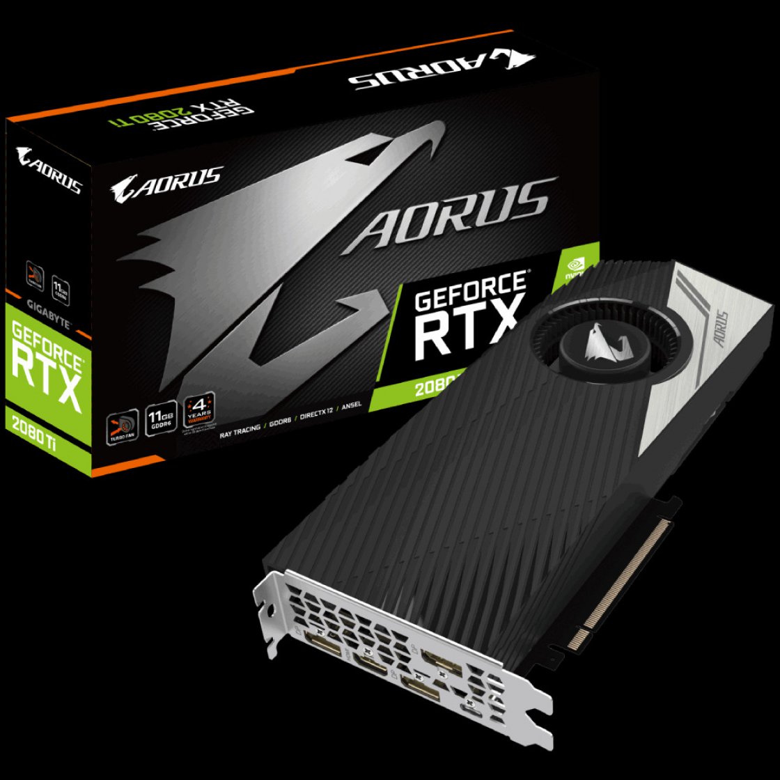 گیگابایت کارت گرافیک AORUS Turbo RTX 2080 Ti را معرفی کرد