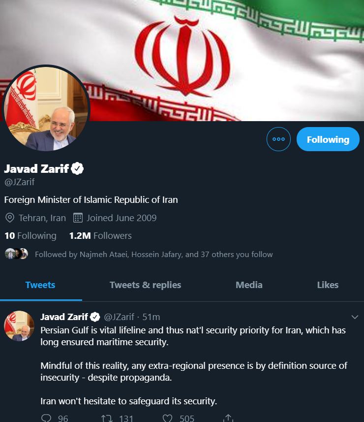 صفحات توییتر و اینستاگرام محمدجواد ظریف به دستور امریکا بسته خواهد شد