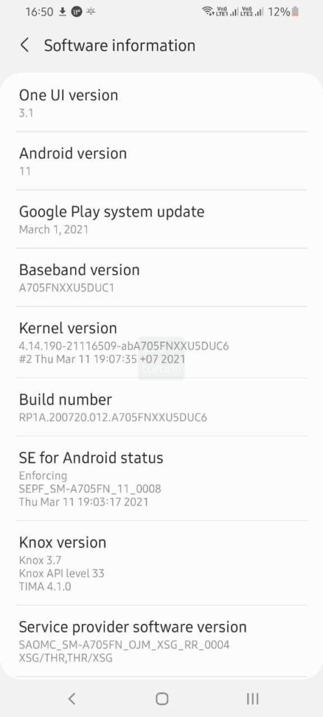 آپدیت اندروید ۱۱ گلکسی A70 سامسونگ با One UI 3.1 رسما در ایران ارائه شد