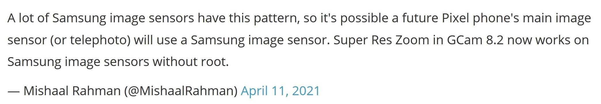 دوربین گوگل پیکسل بعدی ممکن است با سنسور ساخت سامسونگ ارائه شود