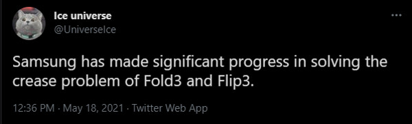 سامسونگ در حل مشکل چین خوردگی Fold 3 و Z Flip 3 پیشرفت چشمگیری داشته است