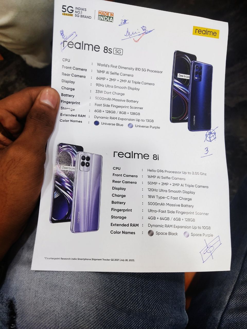 مشخصات فنی Realme 8s و Realme 8i به طور کامل و پیش از معرفی لو رفت