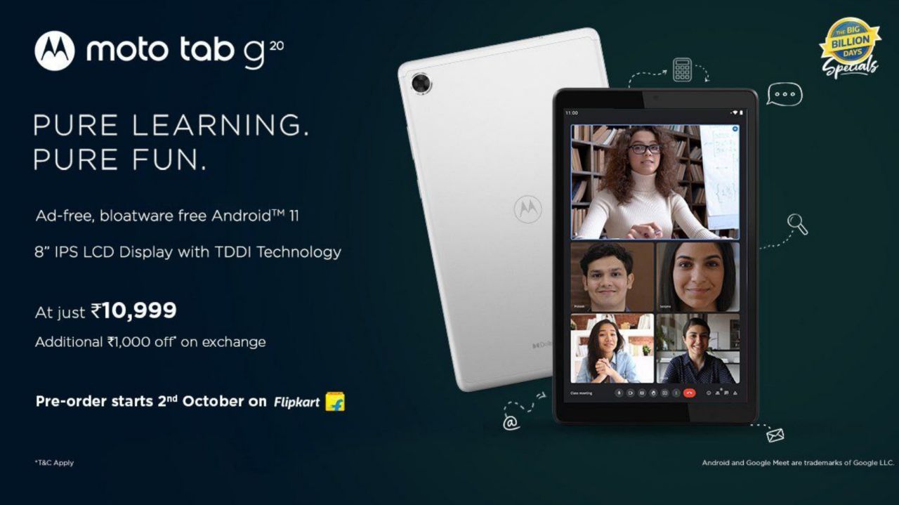 تبلت موتورولا Moto Tab G20 با قیمت ١۴٩ دلار و Helio P22T رسماً معرفی شد!