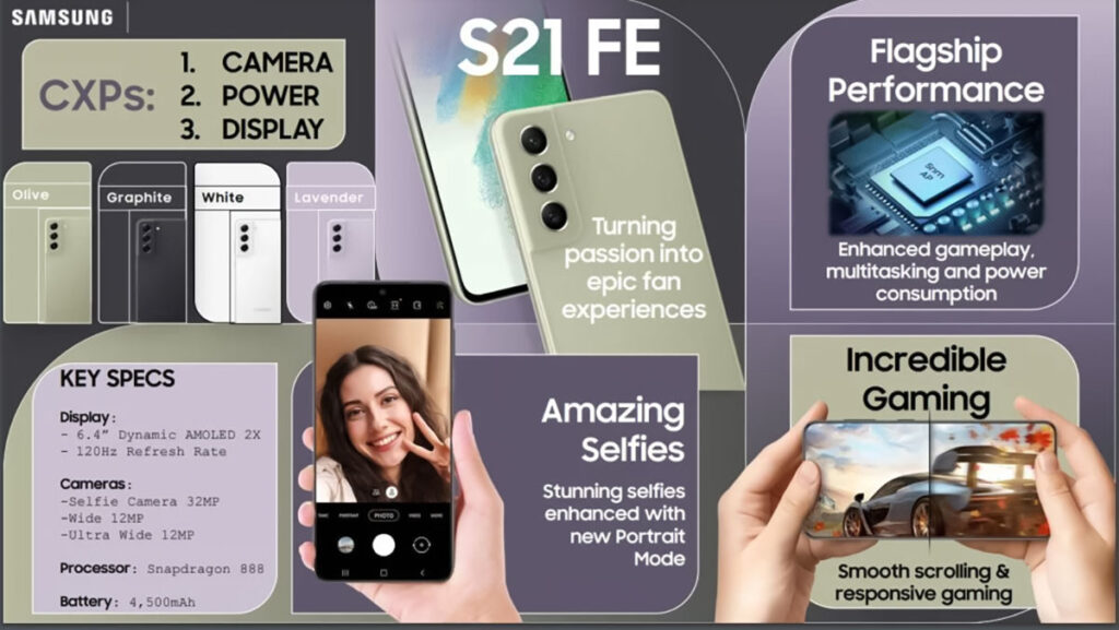 همه چیز درباره سامسونگ Galaxy S21 FE در فایل های رسمی تبلیغاتی آن