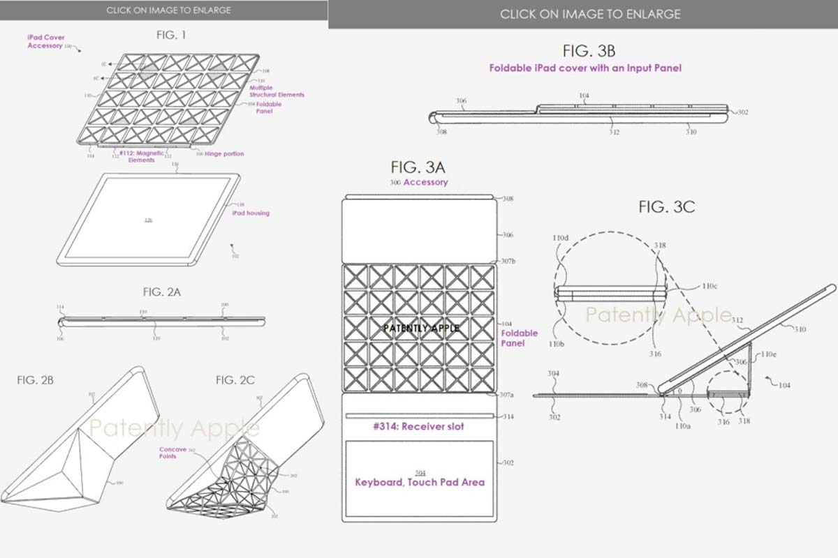 ثبت اختراع کاور جدید آیپد توسط اپل که می تواند به اشکال هندسی مختلفی تبدیل شود